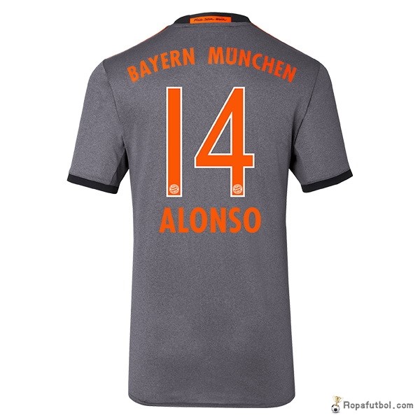 Camiseta Bayern de Múnich Replica Segunda Ropa Alonso 2016/17 Gris